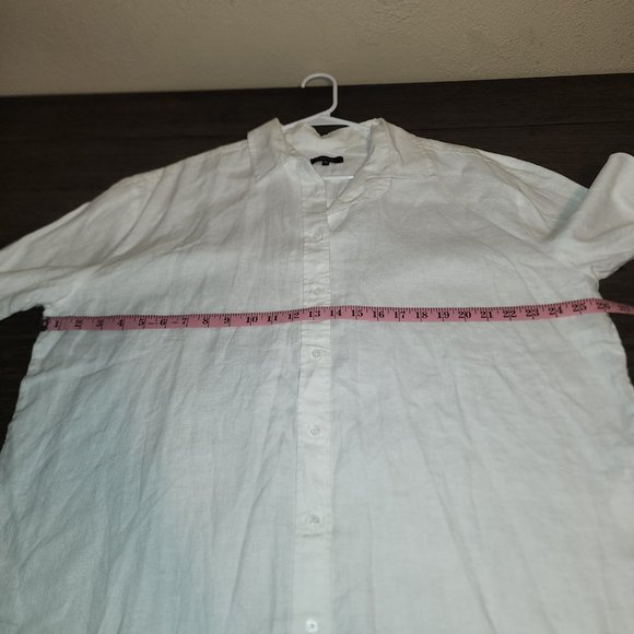 Quince 100% European Linen Long Sleeve Shirt NWT White XL - Picture 4 of 7